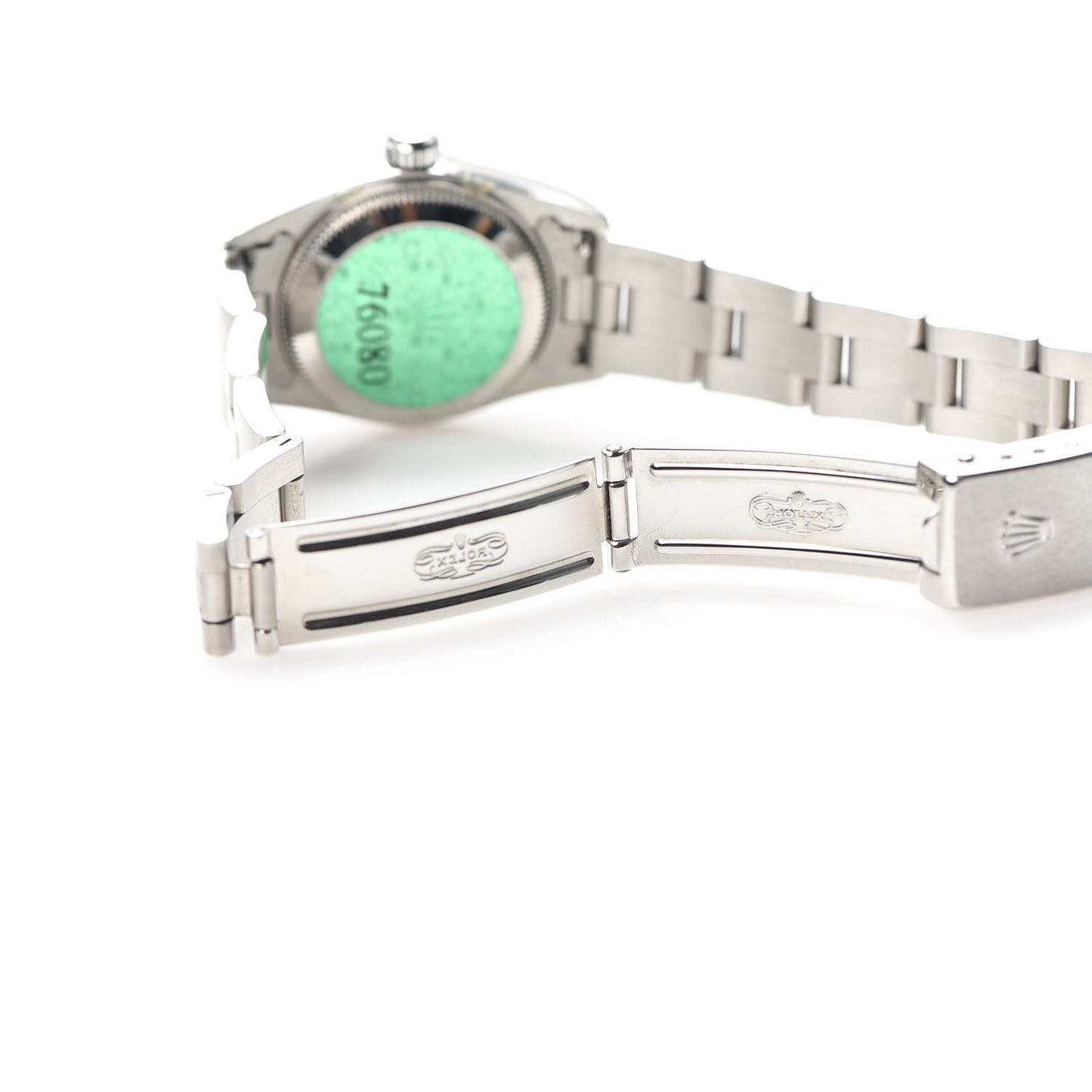 Stainless Steel 24mm Oyster Perpetual Watch Black 76080