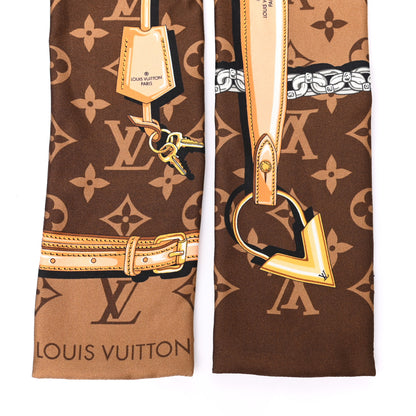 Louis Vuitton Silk Monogram Confidential Bandeau Brown 3 of 5