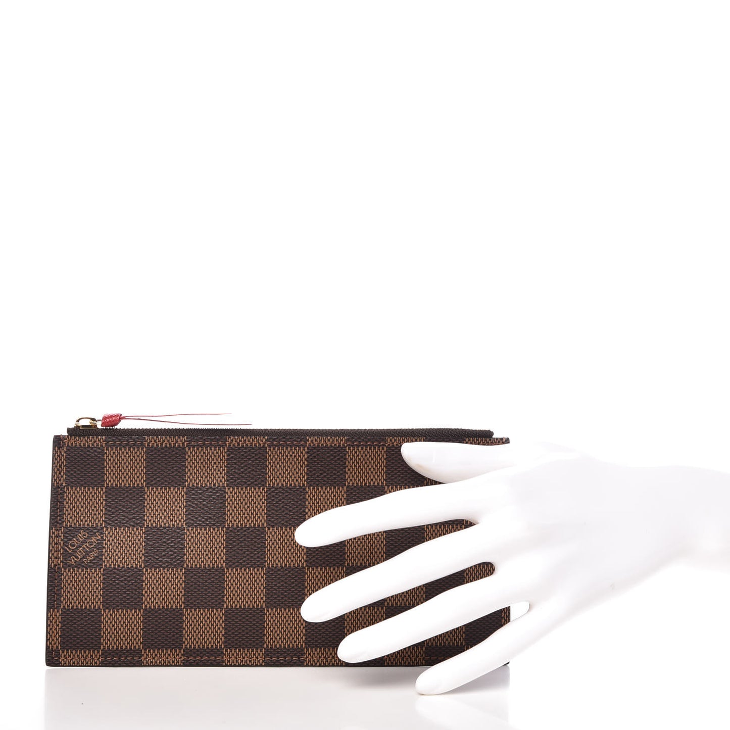 Damier Ebene Felicie Chain Wallet Zippered Insert