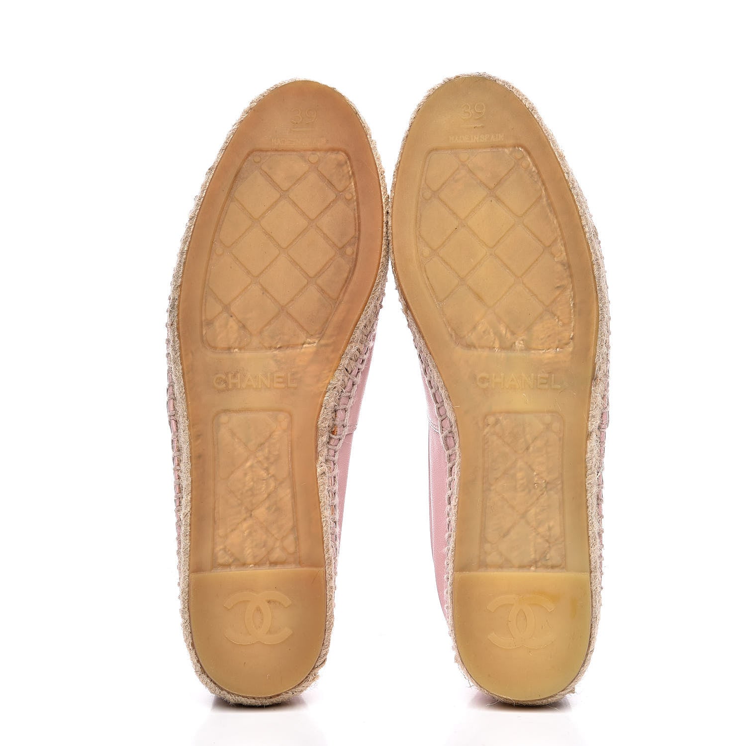 Chanel Lambskin CC Espadrilles 39 Light Pink 5 of 11