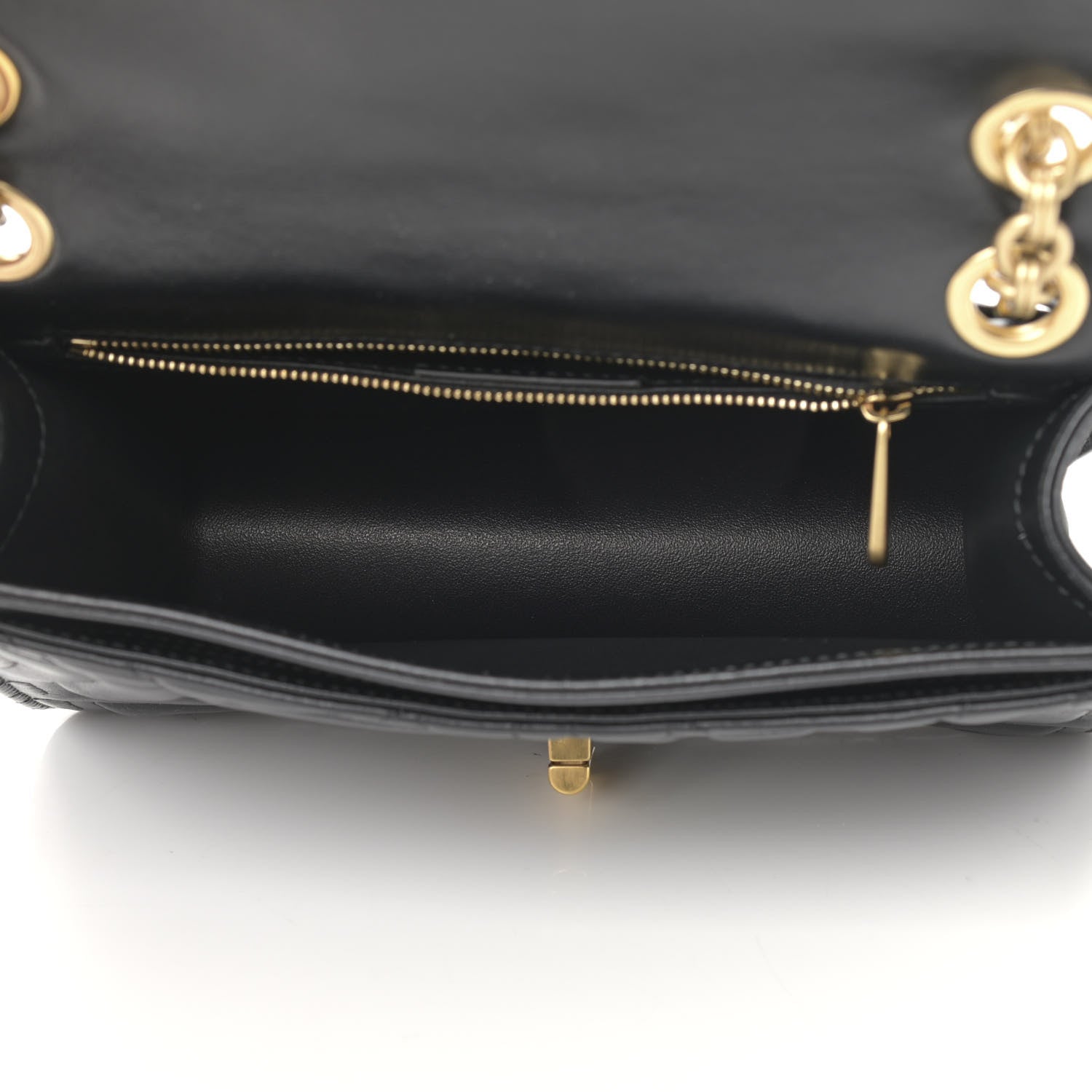 Salvatore Ferragamo Calfskin Quilted Gancini Flap Bag Black 5 of 12