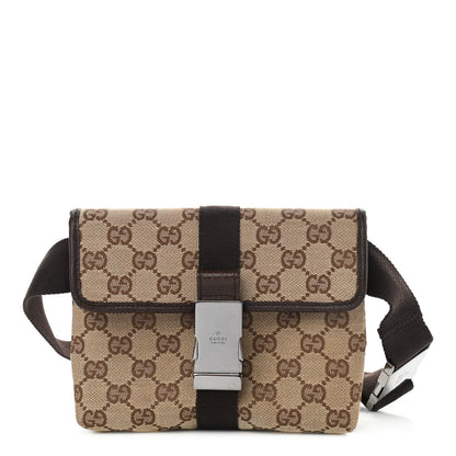 Gucci Monogram Waist Pouch Bag Dark Brown 1 of 11