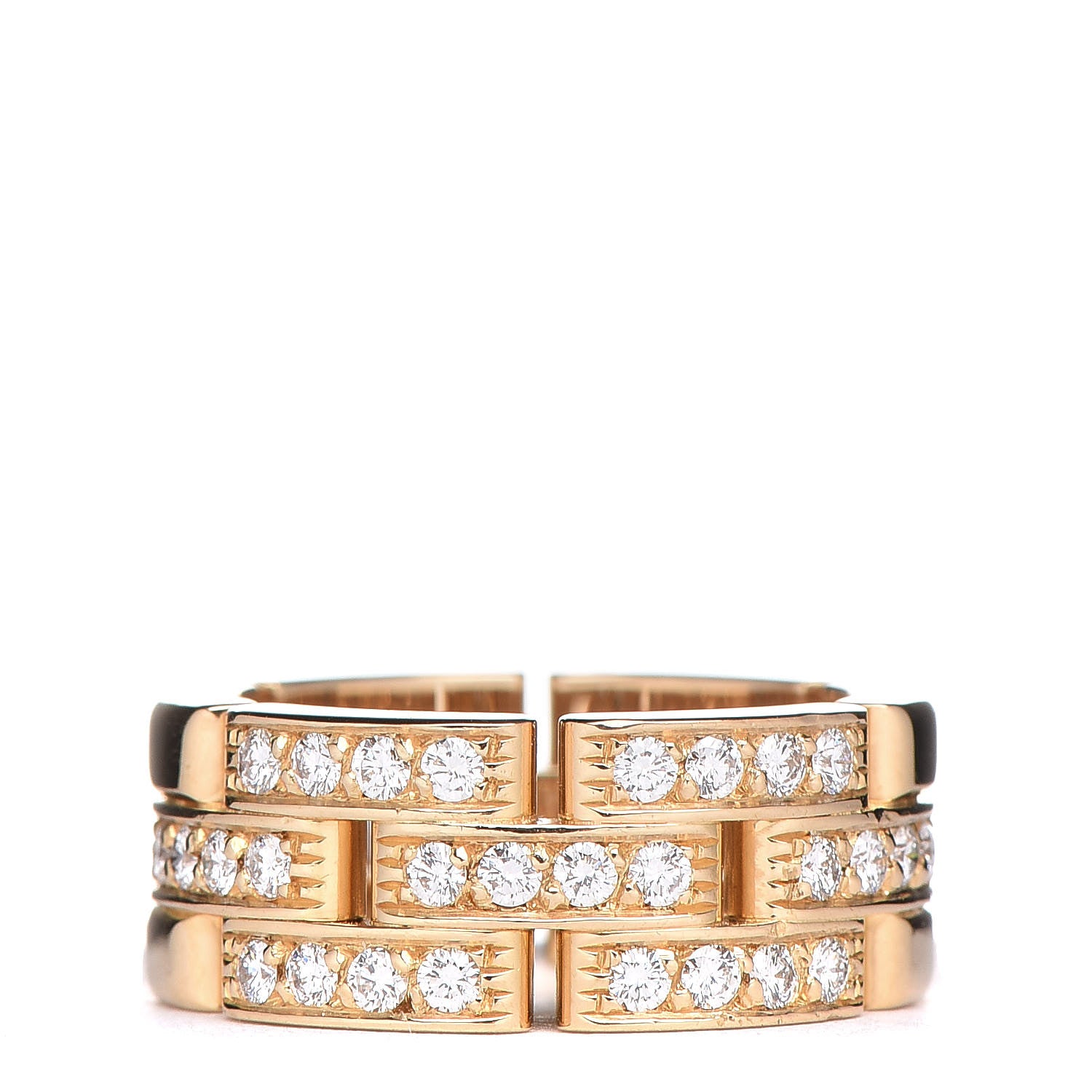 Cartier 18K Yellow Gold Diamond Maillon Panthere Ring 50 5.25 1 of 6