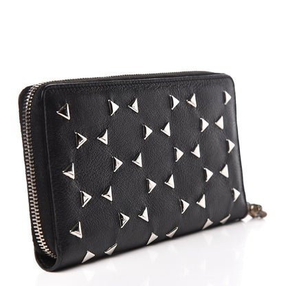 Alexander McQueen Nappa Studded Skull Continental Zip Wallet Black 3 of 7