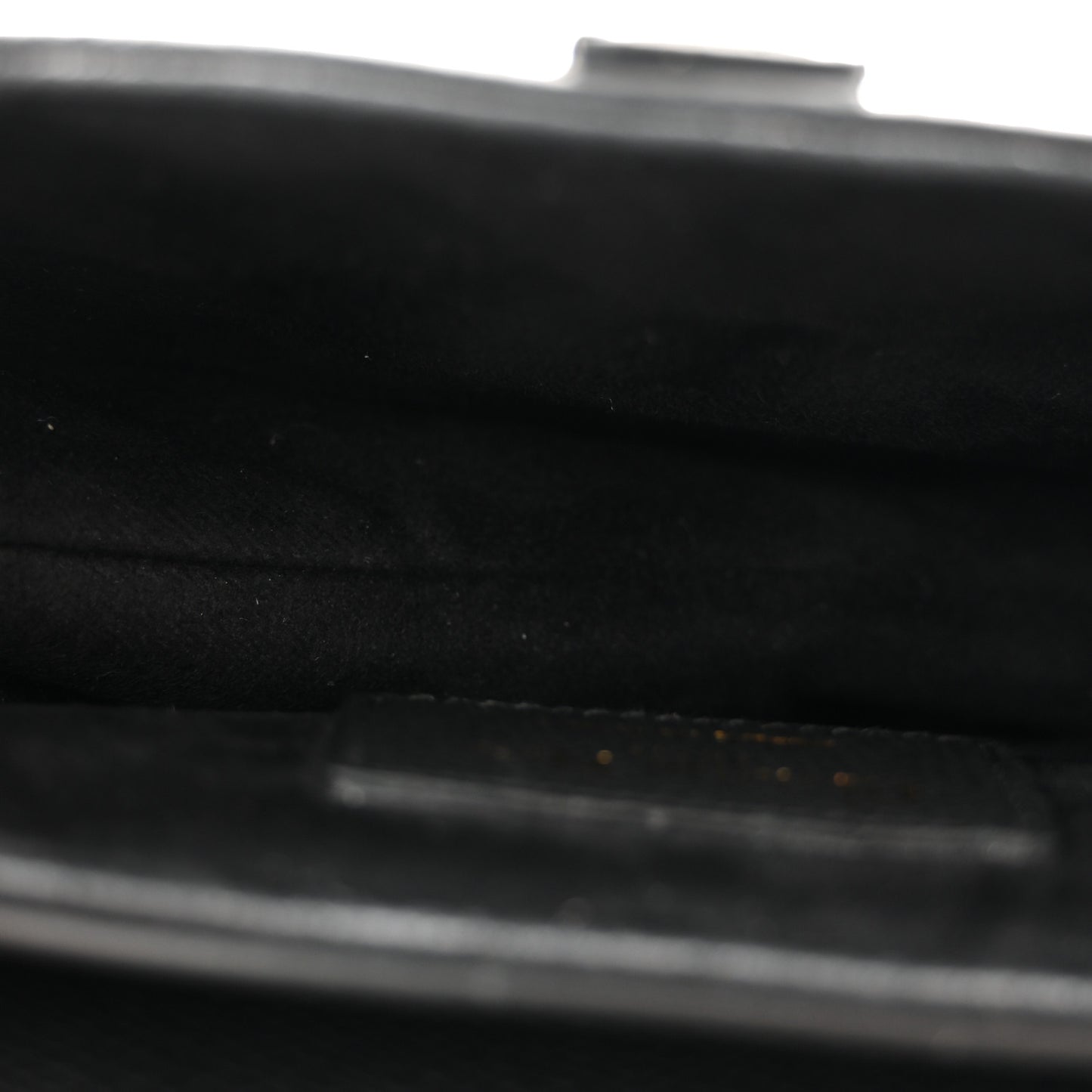 Grained Calfskin Mini Saddle Bag Black