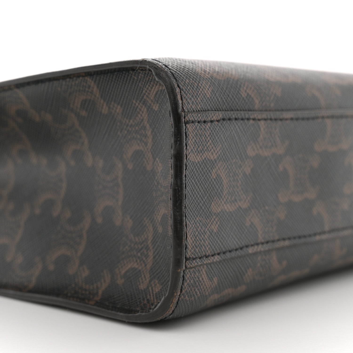 Celine Triomphe Canvas Calfskin Small Vertical Cabas Tan 8 of 11