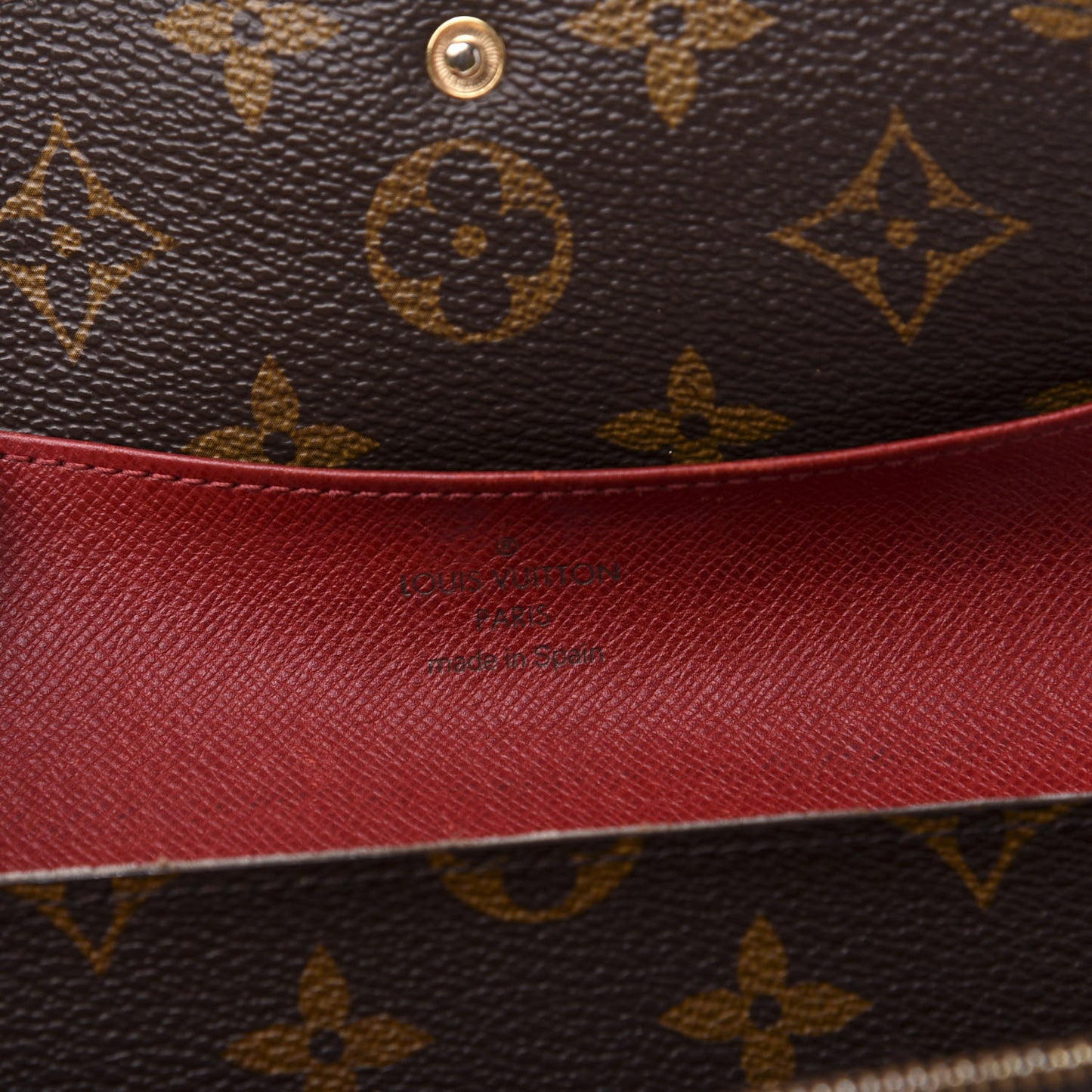 Monogram Emilie Wallet Red