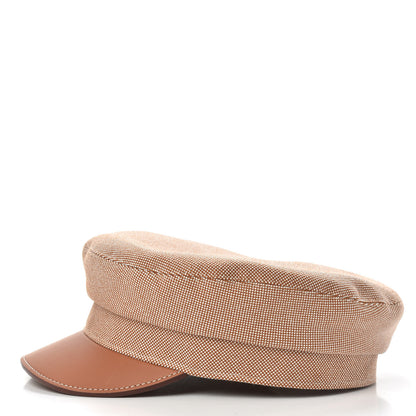 Hermes Cotton Silk Swift Clou de Selle Vauban Cap 57 Marron Alezan Gold 3 of 8