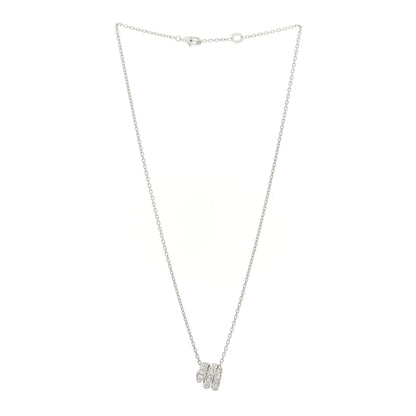 Bulgari 18K White Gold Diamond Serpenti Viper Pave Pendant Necklace 2 of 5