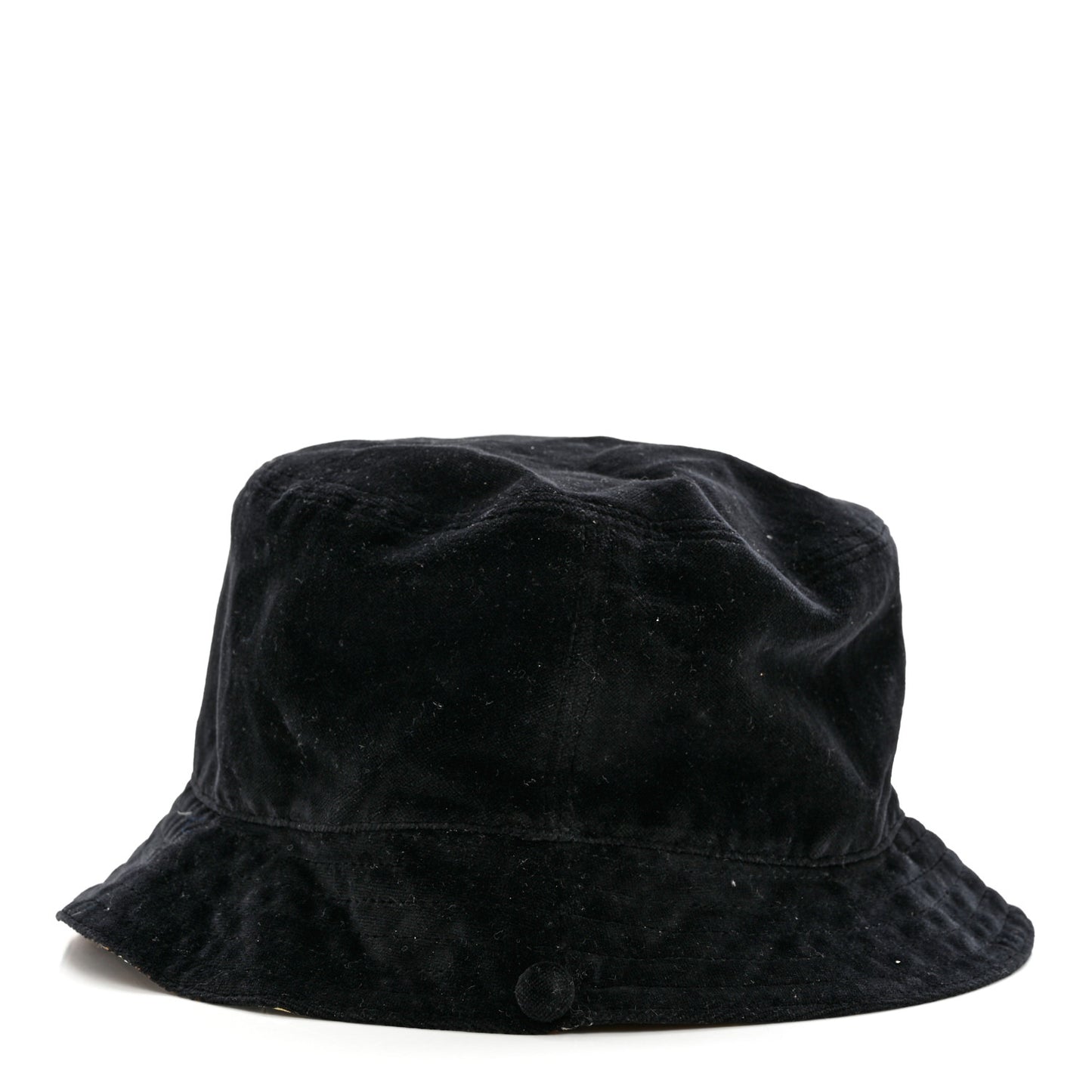 Canvas Velour Printed Reversible Bucket Hat L Black Multi