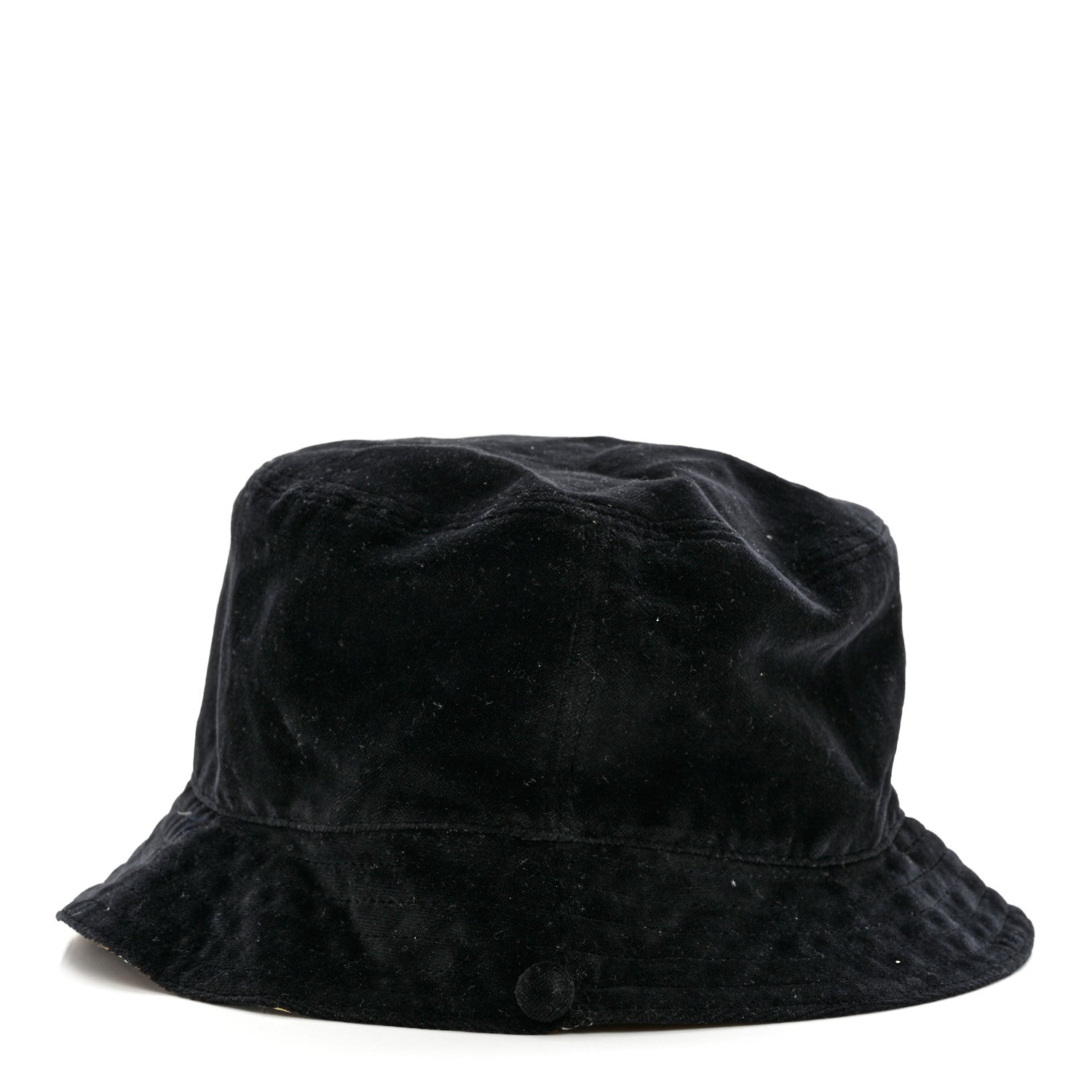 Gucci Canvas Velour Printed Reversible Bucket Hat L Black Multi 3 of 10