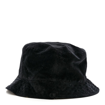 Gucci Canvas Velour Printed Reversible Bucket Hat L Black Multi 3 of 10