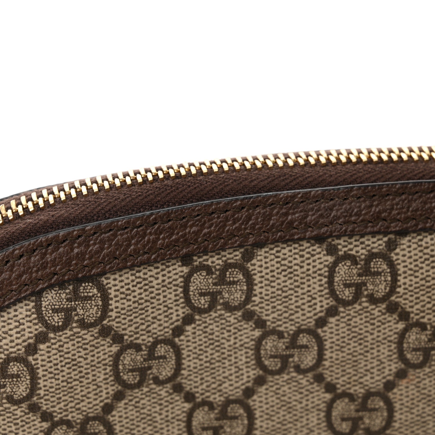 Gucci GG Supreme Monogram Textured Calfskin Web Large Ophidia Cosmetic Case Beige Ebony New Acero 11 of 12