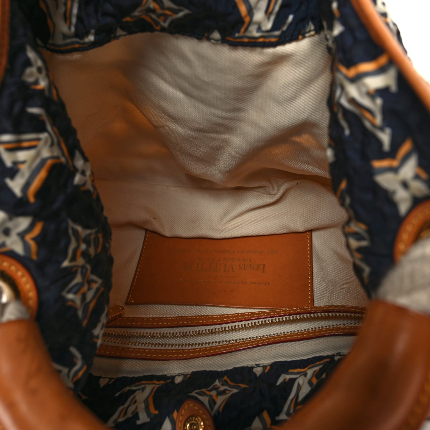 Canvas Monogram Cruise Bulles MM Navy