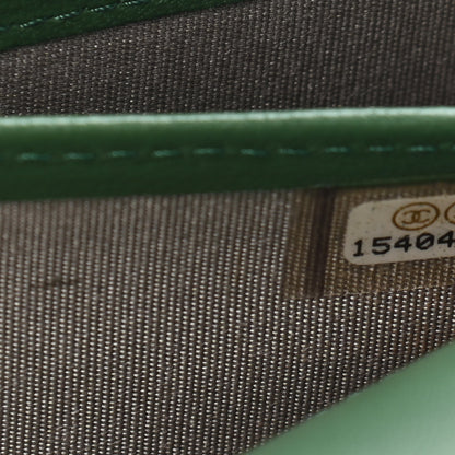 Chanel Snakeskin CC Long Flap Wallet Vert Fonce 7 of 10