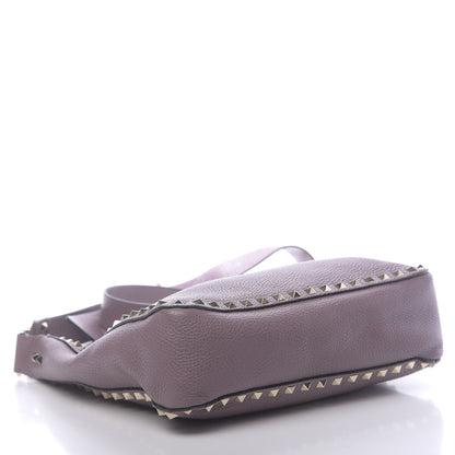 Valentino Garavani Pebbled Calfskin Small Rockstud Flip-Lock Messenger Bag Dark Mauve 4 of 9