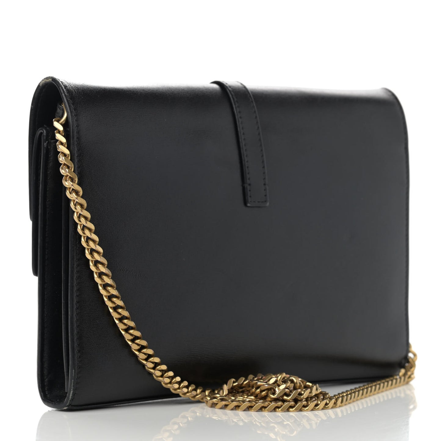 Smooth Calfskin Monogram Sulpice Chain Wallet Black