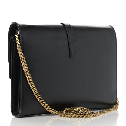 Saint Laurent Smooth Calfskin Monogram Sulpice Chain Wallet Black 3 of 16