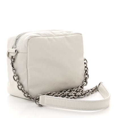 Balenciaga Agneau Arena XS Monaco Camera Shoulder Bag Optic White 3 of 10