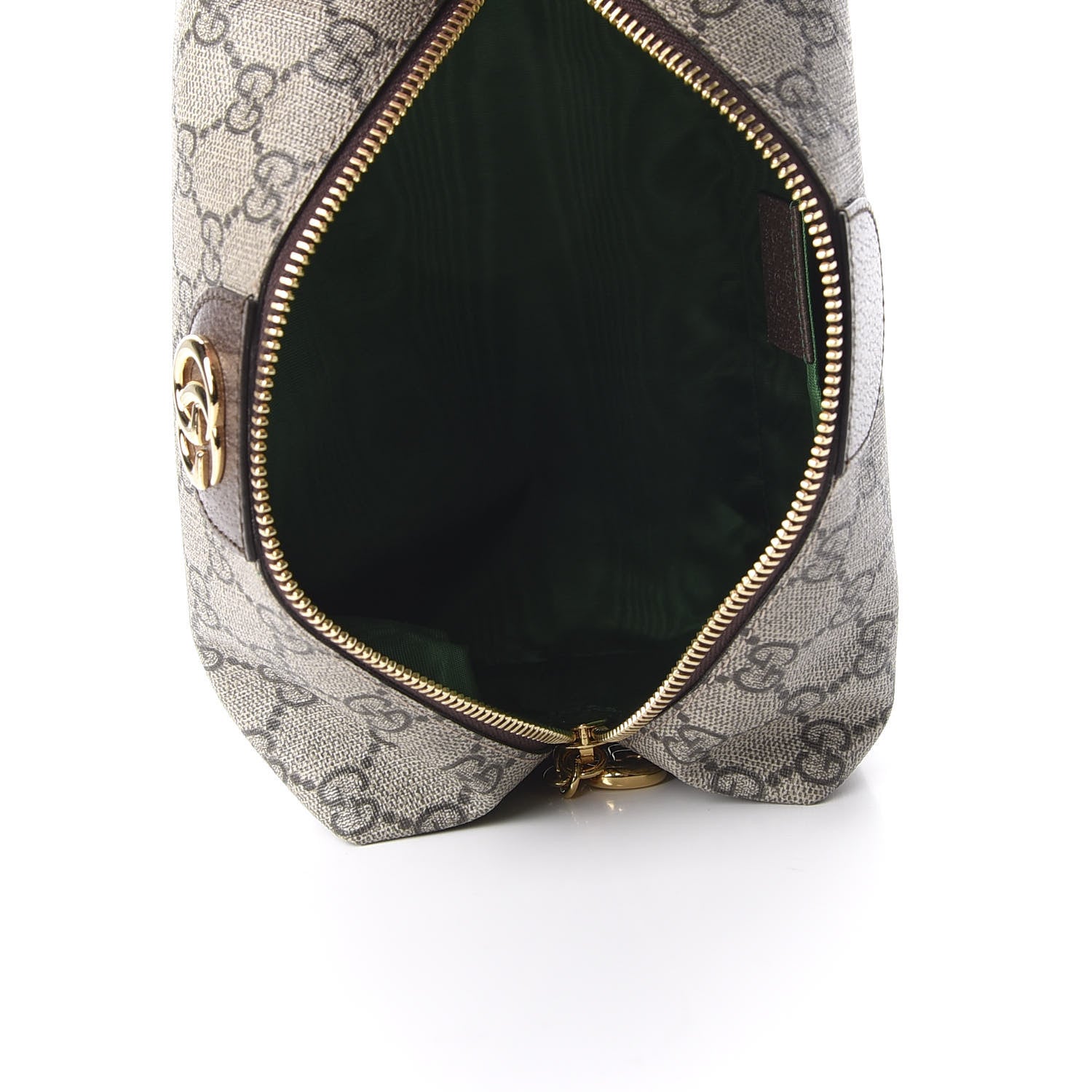 Gucci Soft GG Supreme Monogram Calfskin Large Ophidia Cosmetic Case Beige Ebony New Acero 5 of 7