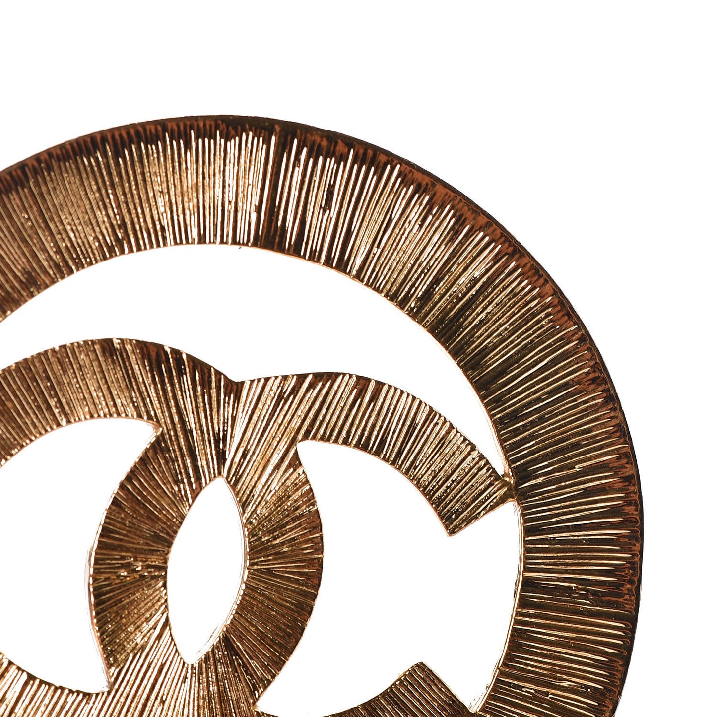 CC Large Drop Clip On Earrings Gold