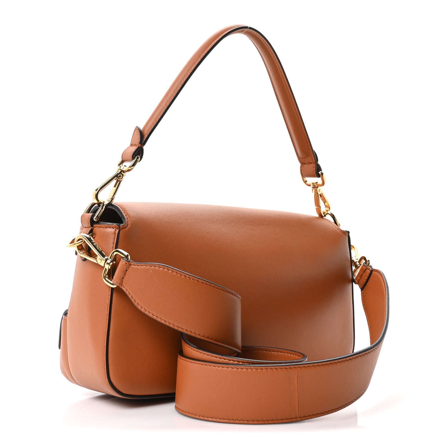 Fendi Shiny Nappa Multipocket Baguette Brandy 3 of 10