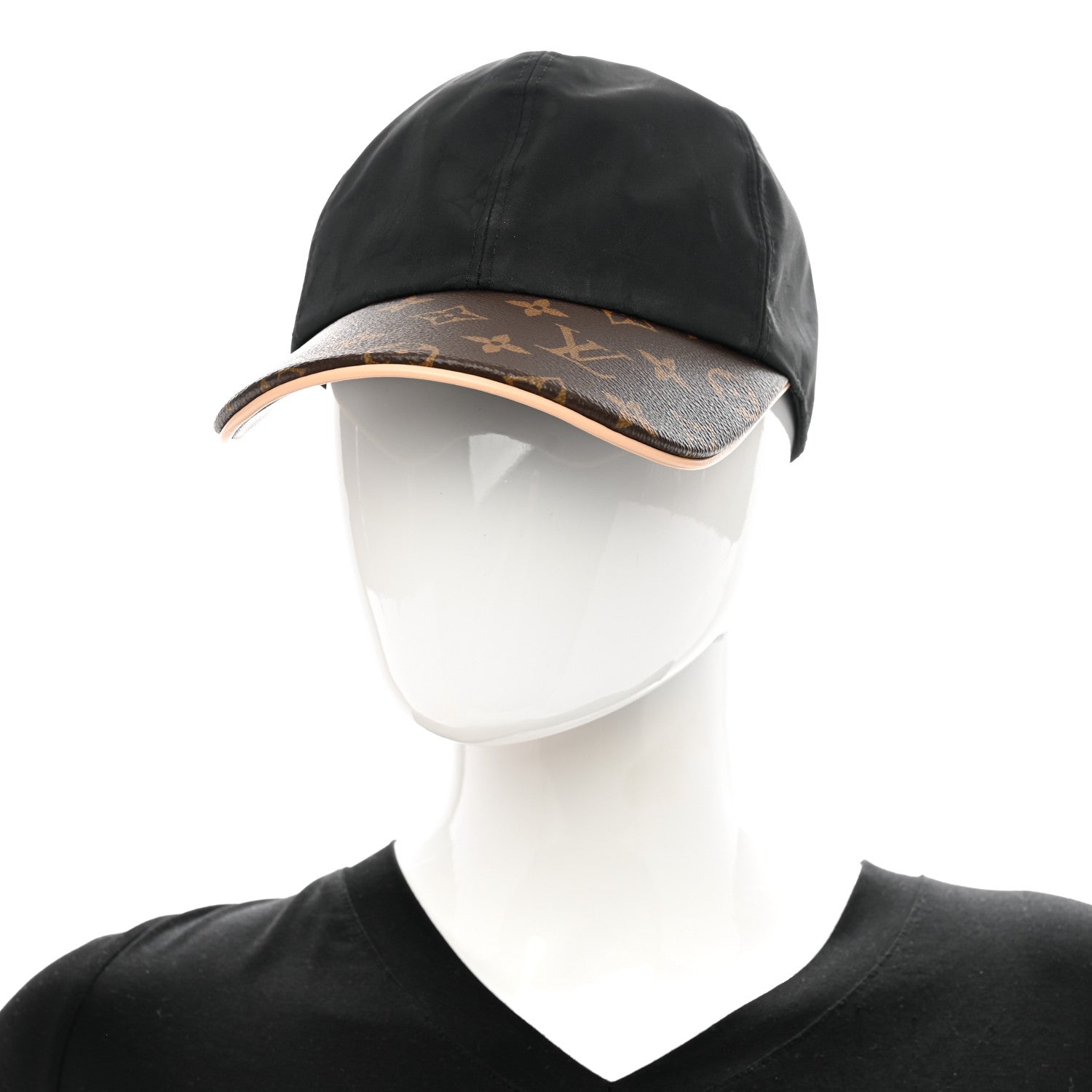Louis Vuitton Polyester Silk Monogram LV Get Ready Cap M Black 2 of 11