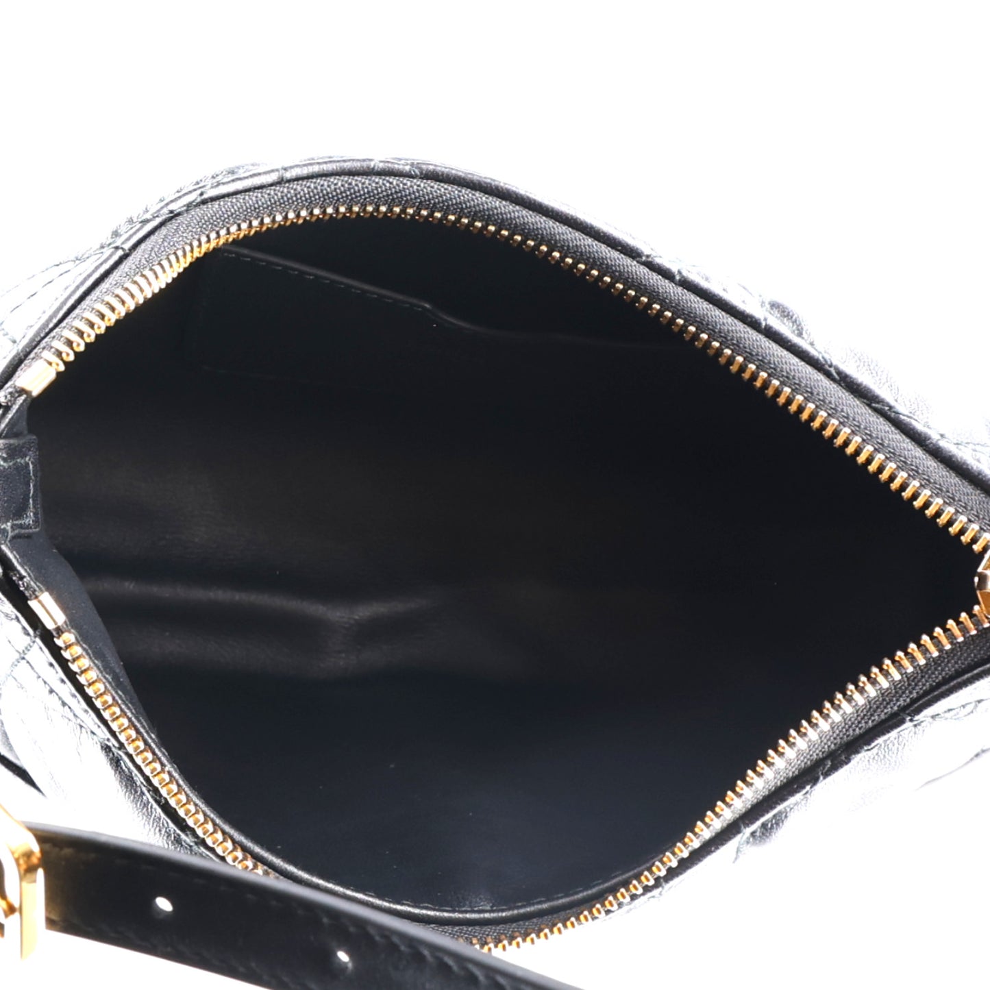 Calfskin Macrocannage Miss Caro Mini Hobo Bag Black