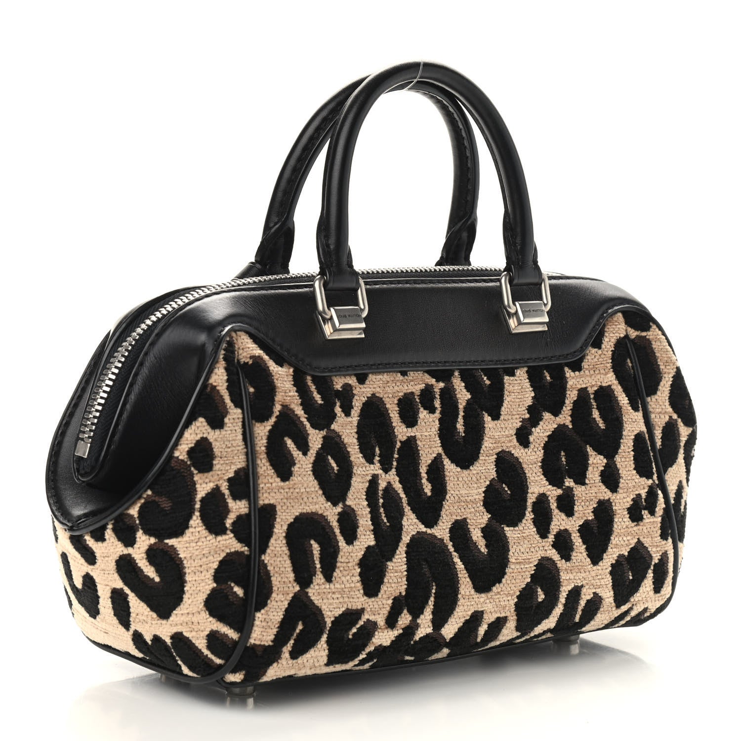 Louis Vuitton Jacquard Velvet Leopard Print Stephen Sprouse Baby Bag 3 of 8