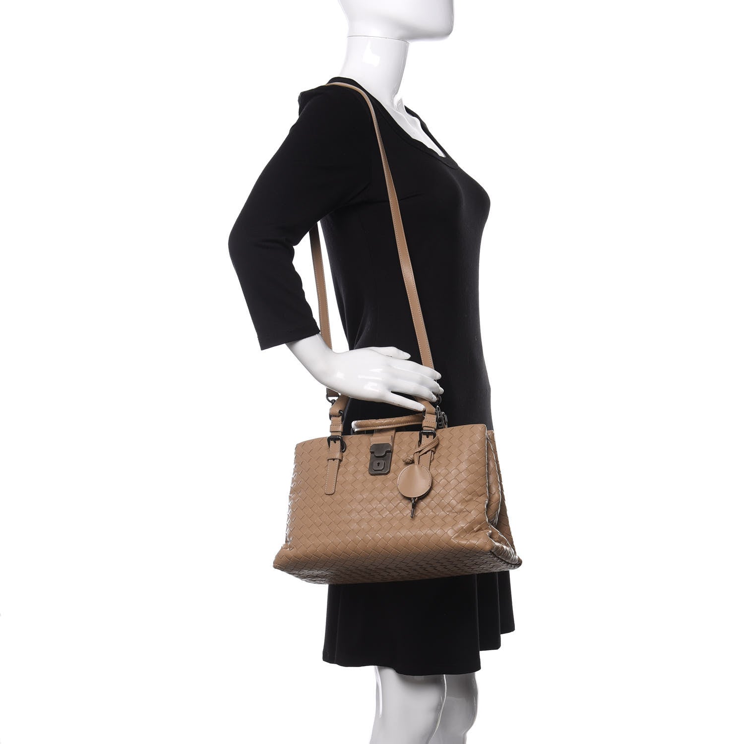 Bottega Veneta Light Calf Intrecciato Small Roma Walnut 2 of 9