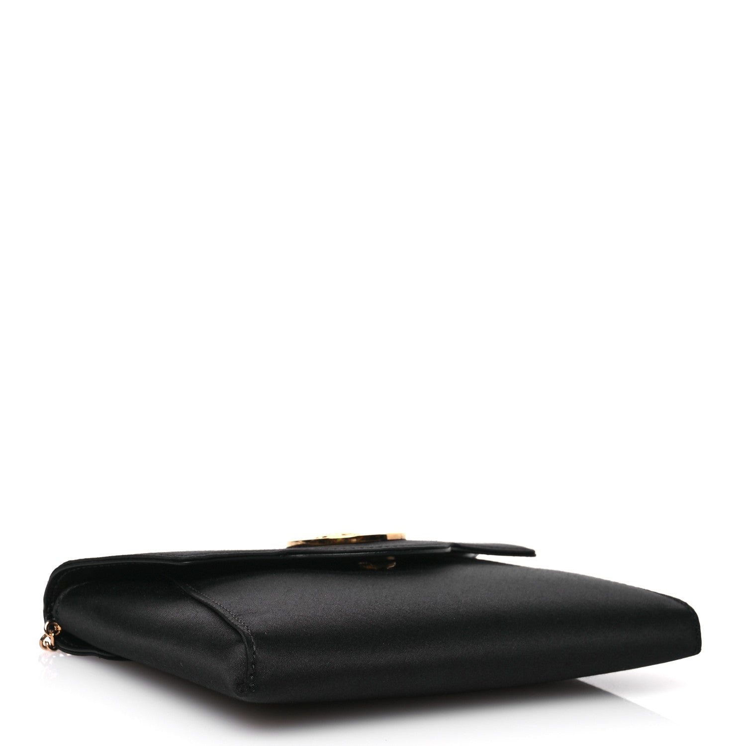 Versace Satin La Medusa Envelope Clutch Black 4 of 10