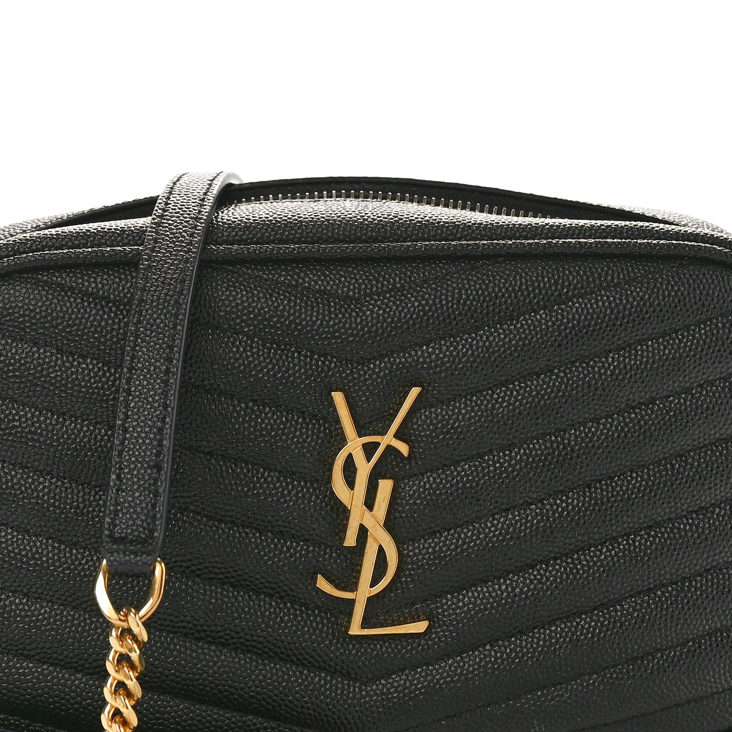 Saint Laurent Grain De Poudre Matelasse Monogram Mini Lou Camera Bag Black 8 of 10