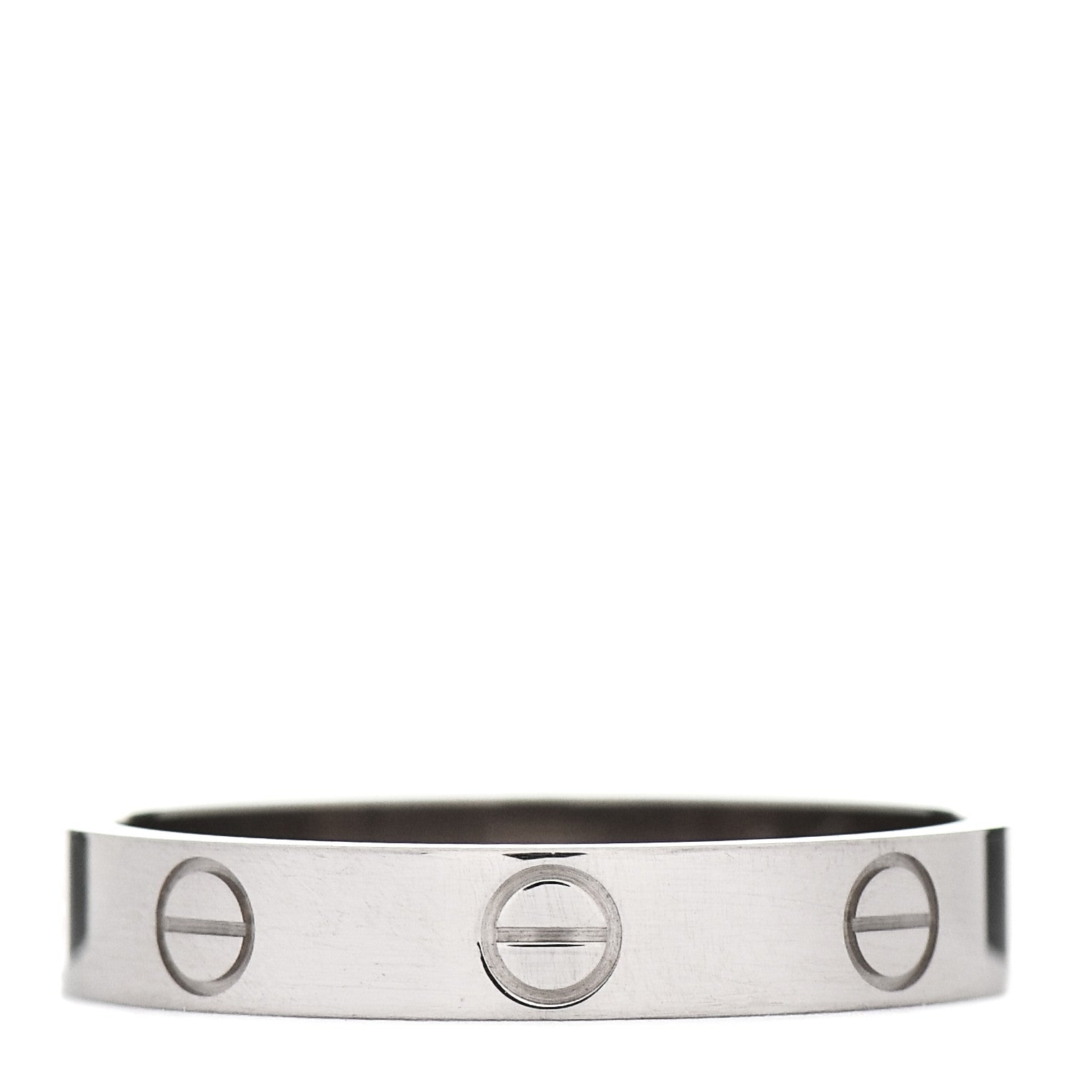 Cartier 18K White Gold 3.5mm LOVE Wedding Band Ring 57 8 3 of 5
