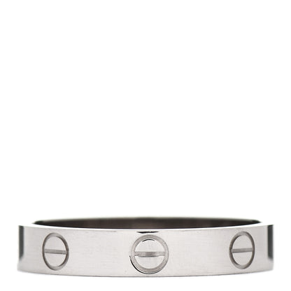 Cartier 18K White Gold 3.5mm LOVE Wedding Band Ring 57 8 3 of 5