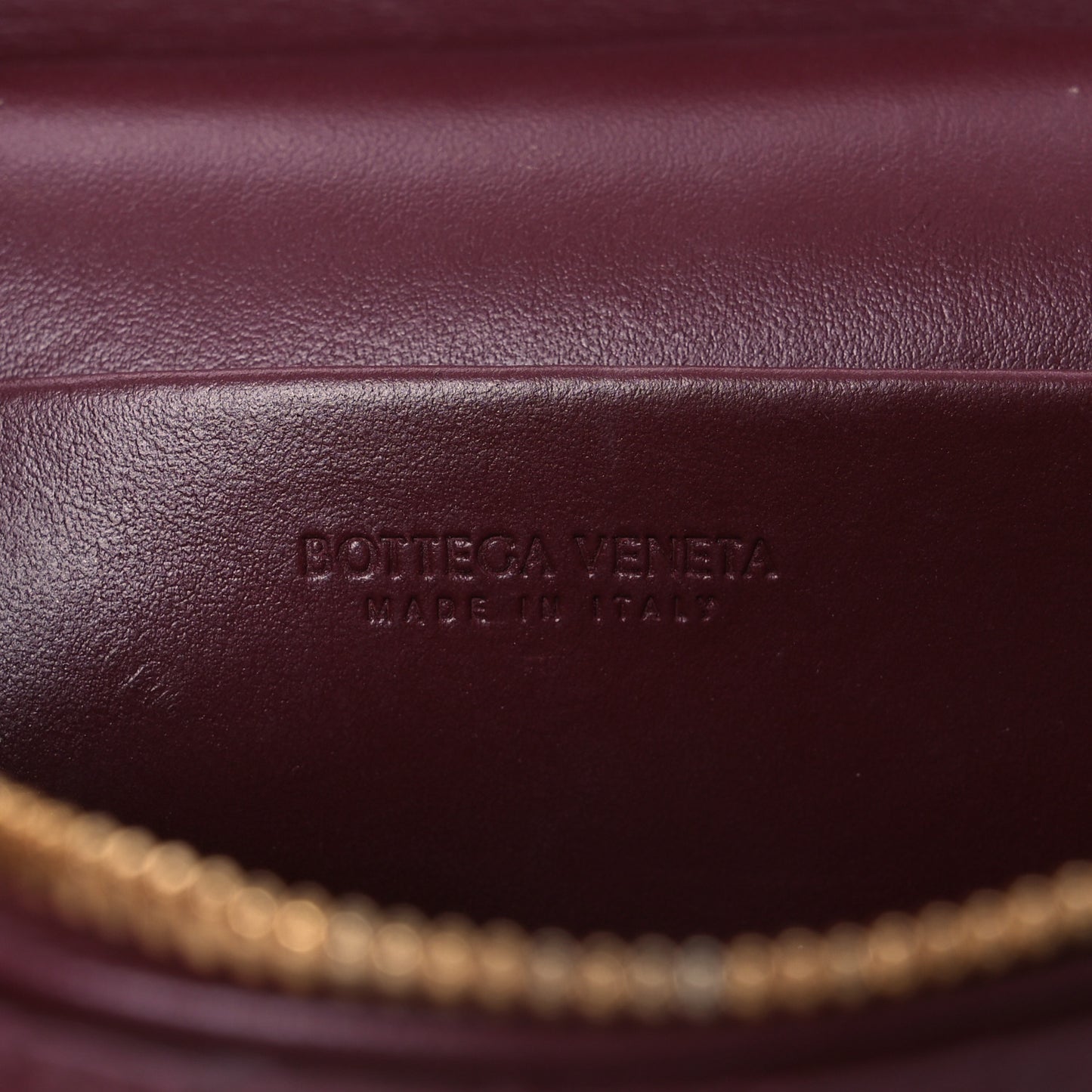 Calfskin Intrecciato Bang Bang Vanity Case Mahogany