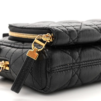 Christian Dior Supple Calfskin Caro Double Pouch Black 11 of 14