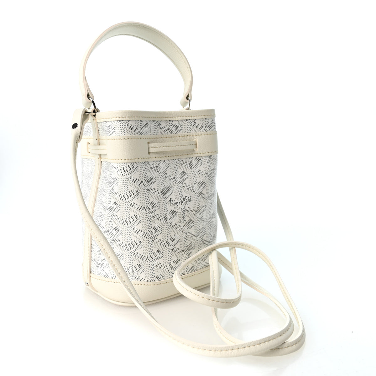 Goyard Goyardine Petit Flot Mini Bucket Bag White 3 of 9