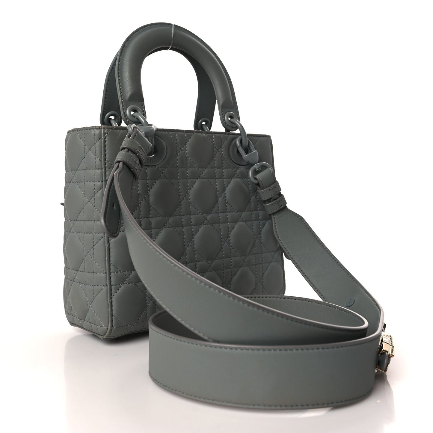 Lambskin Cannage Small My ABCDior Lady Dior Grey