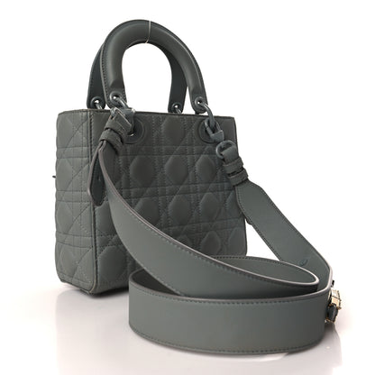 Christian Dior Lambskin Cannage Small My ABCDior Lady Dior Grey 4 of 12