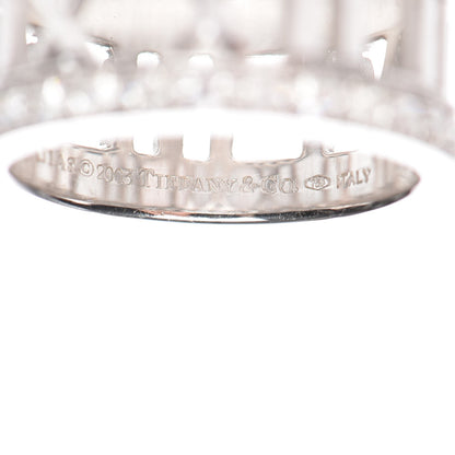 Tiffany 18K White Gold Diamond Atlas Open Ring 4 8 of 10