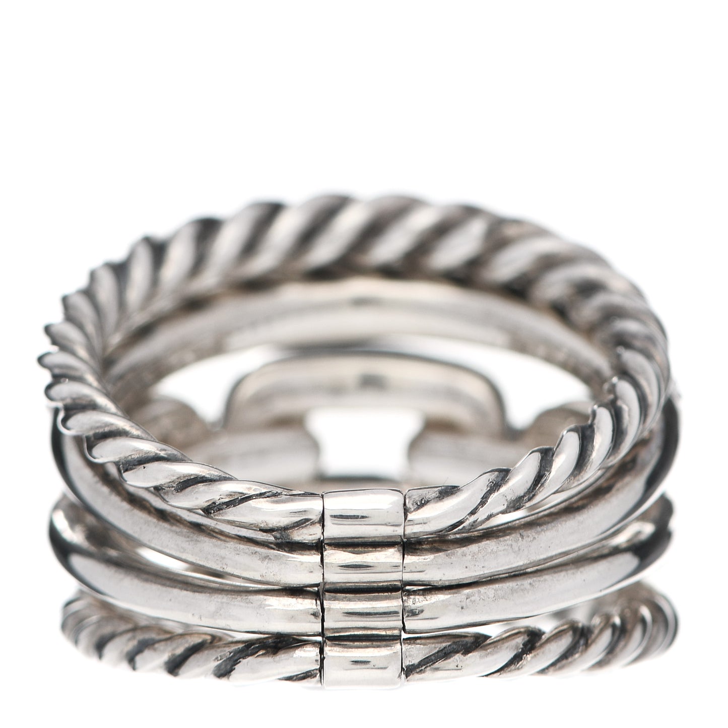 Sterling Silver Diamond Wellesley Four-Row Ring 57 8