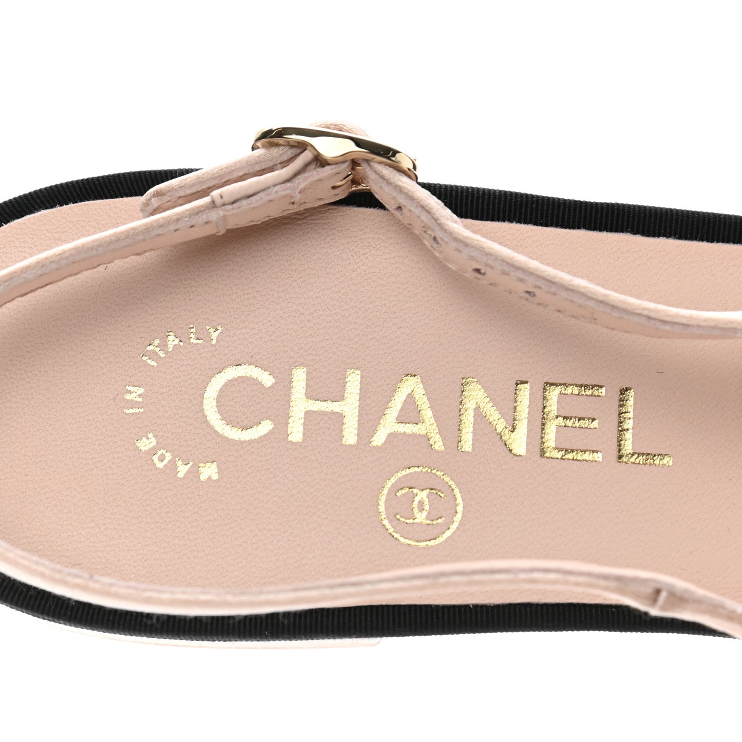 Satin Grosgrain Pearl Slingback Flats 39 Pink Black