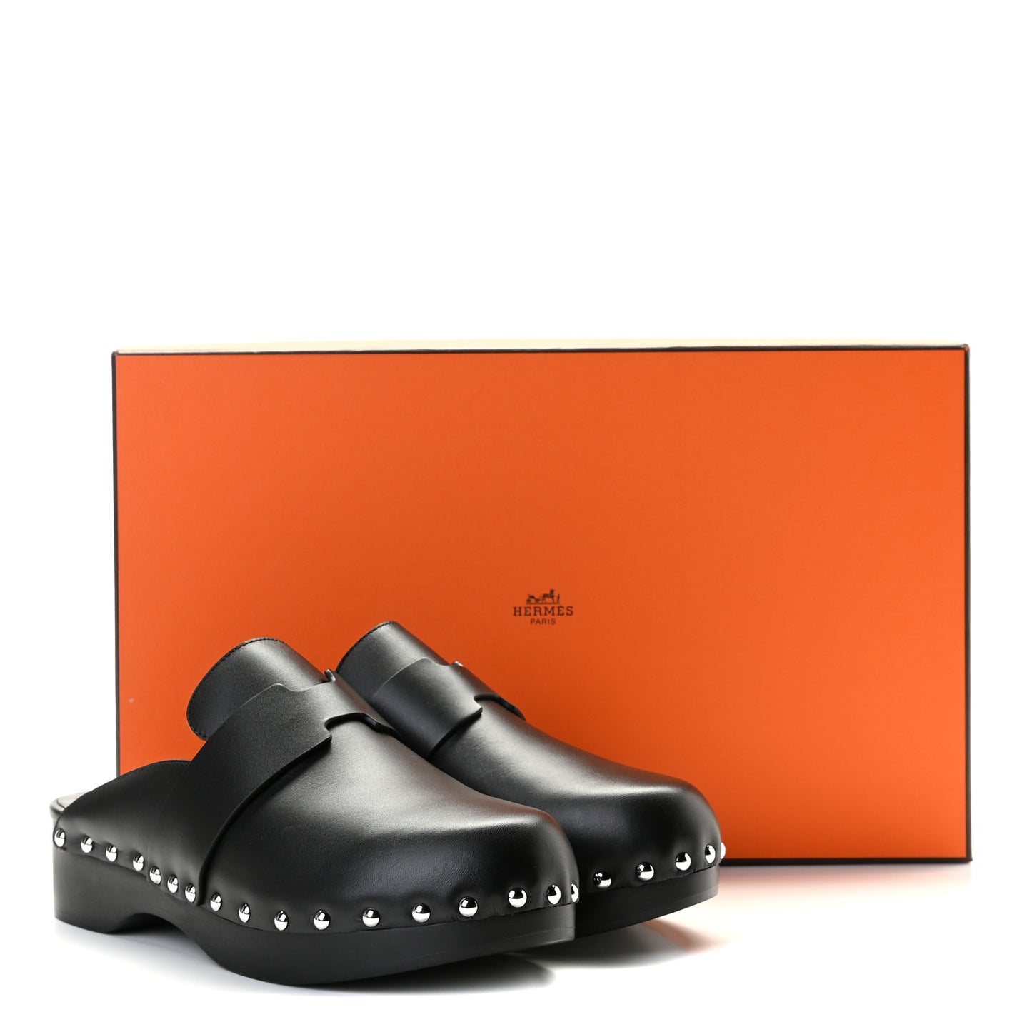 Calfskin Calya Mules 37 Black