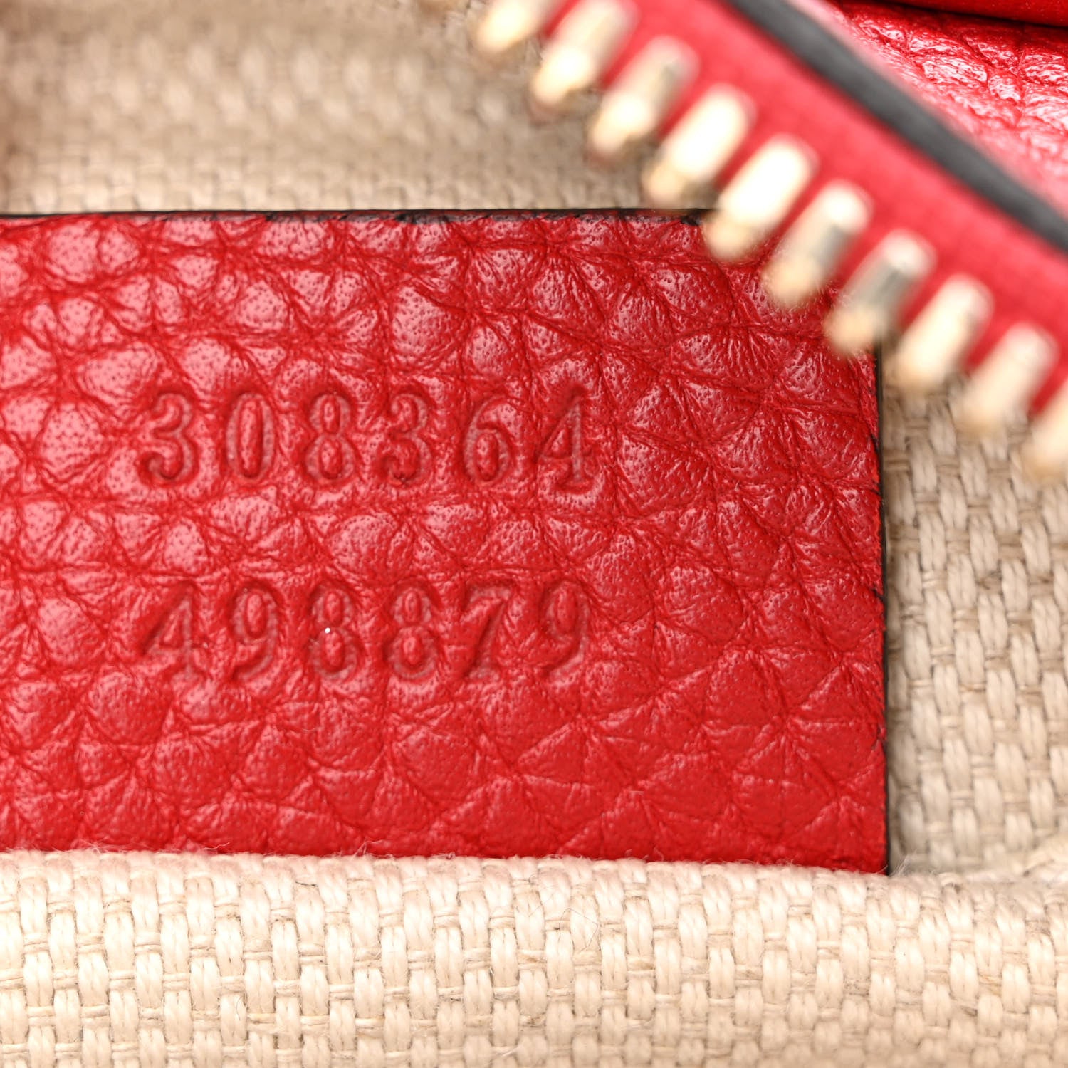 Gucci Pebbled Calfskin Small Soho Disco Bag Tabasco Red 7 of 15