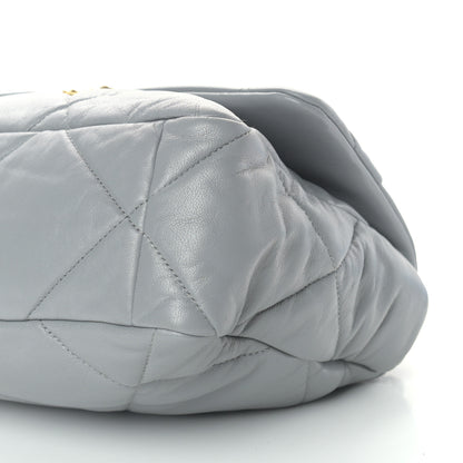 Chanel Lambskin Quilted Large Chanel 19 Flap Grey 9 of 13