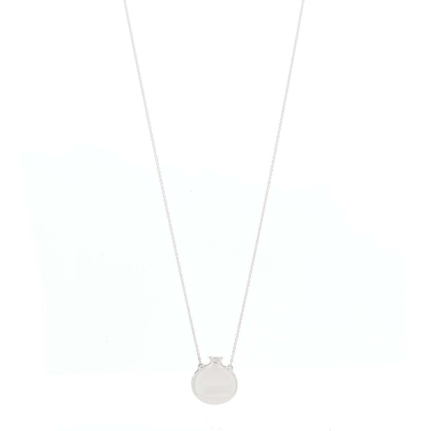 Tiffany Sterling Silver Elsa Peretti Bottle Pendant Necklace 1 of 5