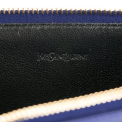 Saint Laurent Patent Belle De Jour Coin Purse Royal Blue 6 of 6