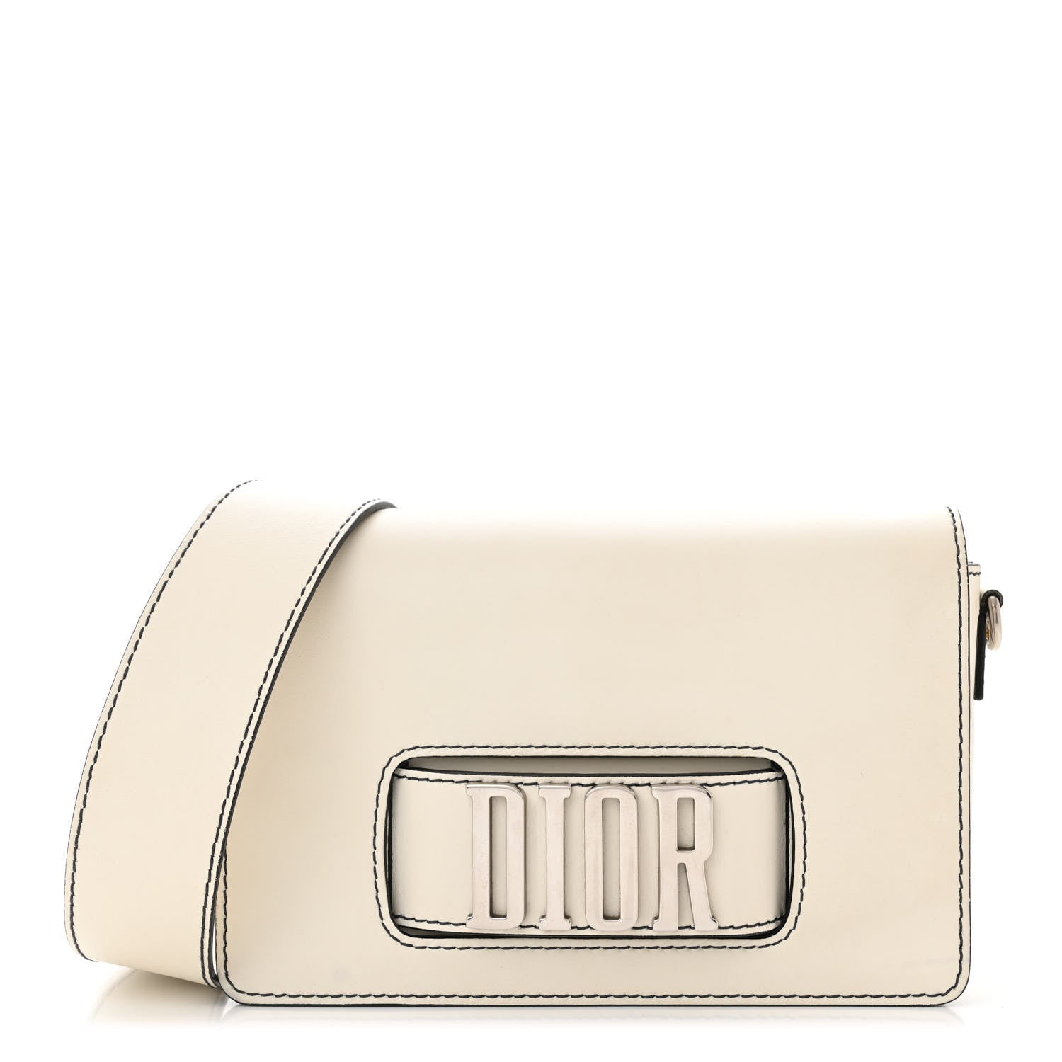 Christian Dior Smooth Calfskin Dio(r)evolution Flap Bag Off White 1 of 14
