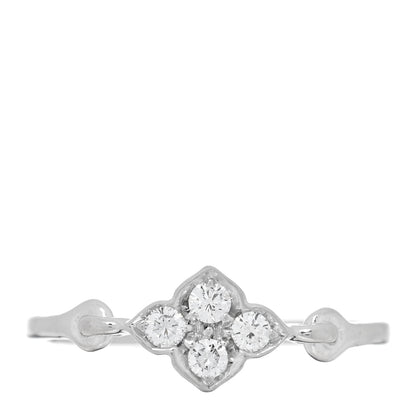 Cartier 18K White Gold Diamond Hindu Floral Ring 53 6.25 1 of 4