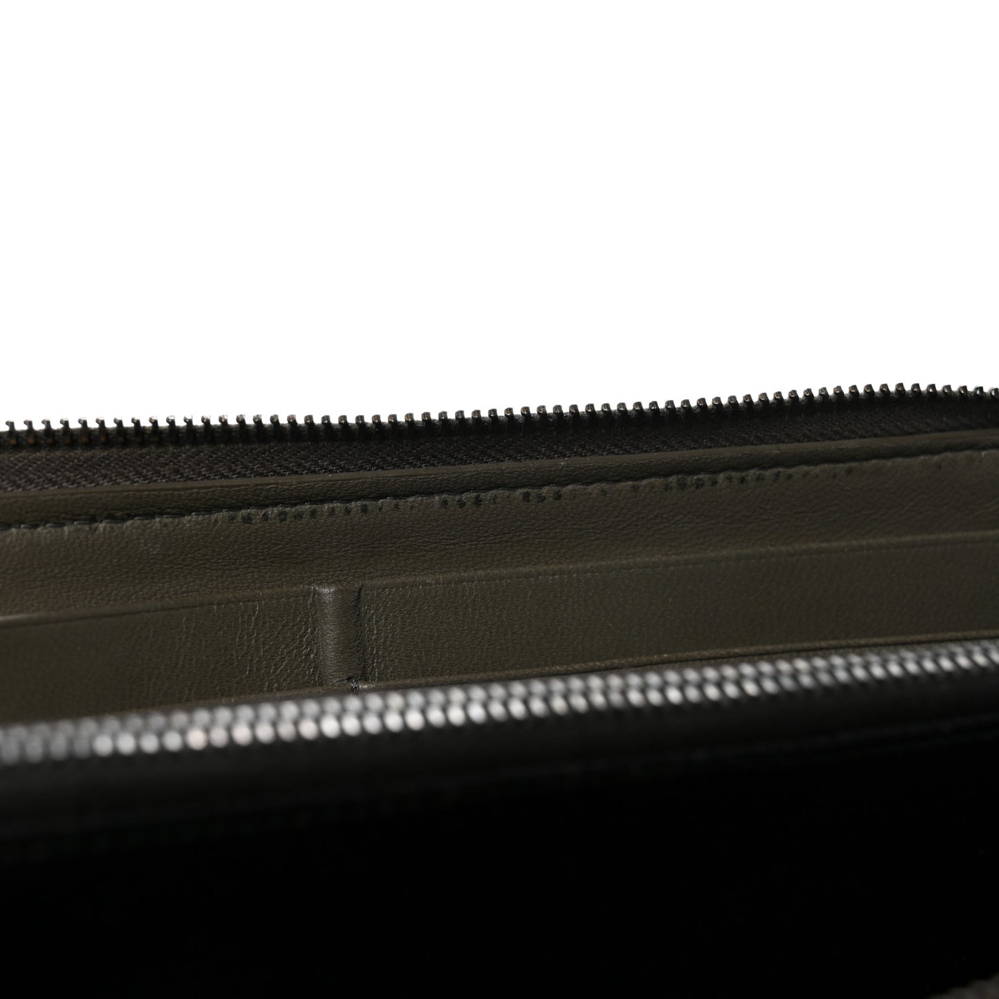 Nappa Intrecciato Half Zip Around Wallet Mud